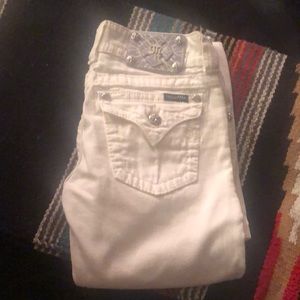 White boot cut miss me jeans